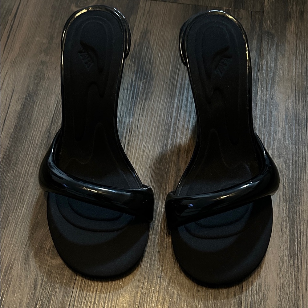 Zara Black Women's Heeled Sandals